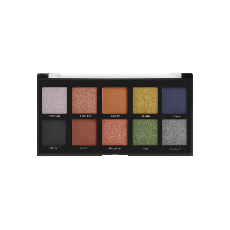 Profusion Cosmetics Royals Palette eyeshadow collection with vibrant, regal shades displayed in open palette.