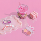 Profusion Cosmetics Share Tea 4-piece eyeshadow and liner duo set with shades of green and neutral tones on a makeup palette.