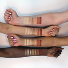 Profusion Cosmetics Siennas eyeshadow palette with warm, earthy shades displayed in a sleek packaging.