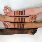 Profusion Cosmetics Siennas eyeshadow palette with warm-toned shades and natural eye makeup look.