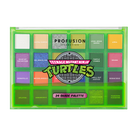 Profusion Cosmetics Teenage Mutant Ninja Turtles 24-shade eyeshadow palette with vibrant colors and detailed turtle-themed packaging.