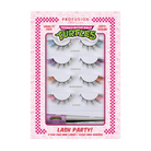 Profusion Cosmetics TMNT Lash Party 4 Pair Set of eye lashes with colorful, themed designs for a fun, bold eye makeup look.