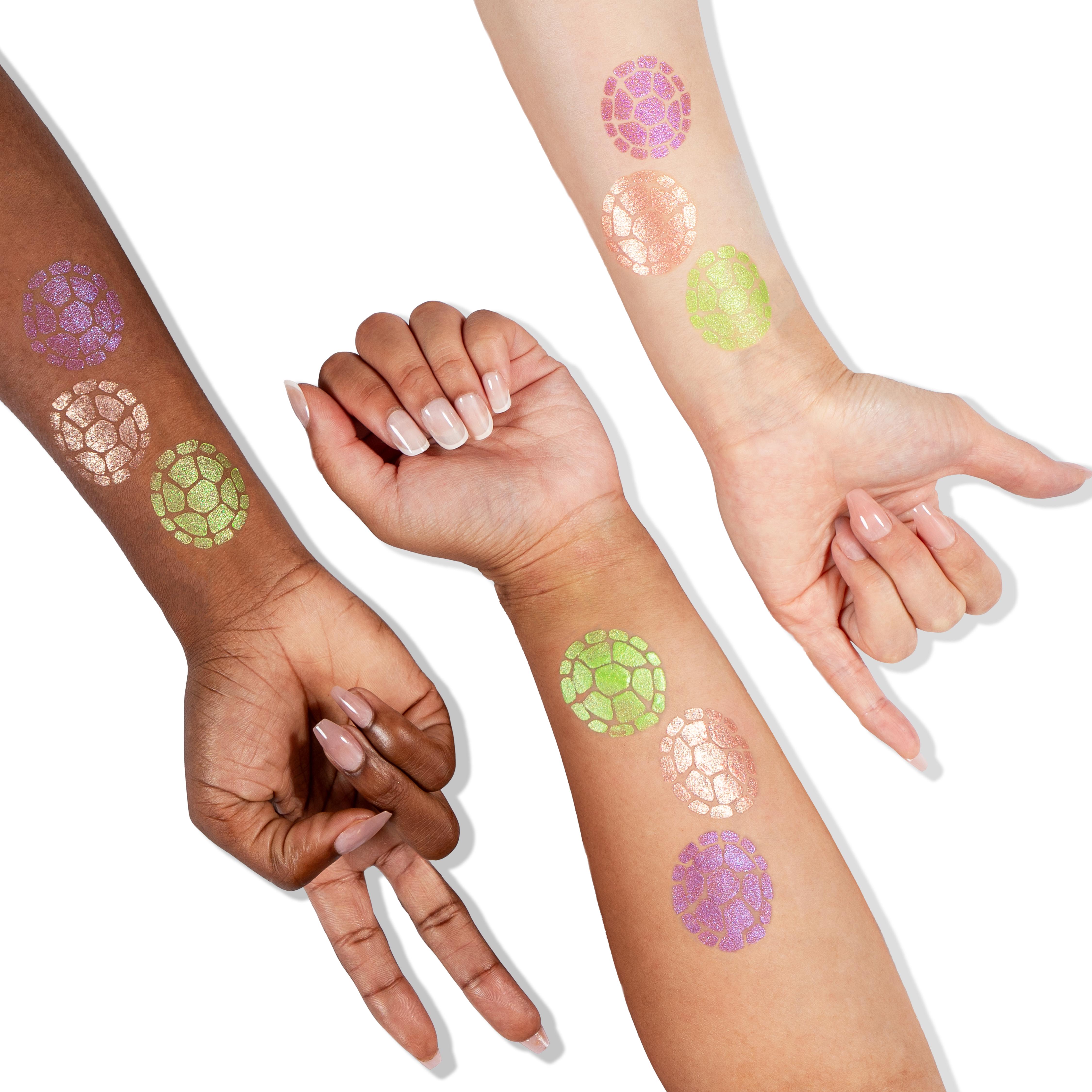 Profusion Cosmetics Teenage Mutant Ninja Turtles Ooze Illuminating Glitter Jelly eyeshadow with shimmering, vibrant green and purple hues.