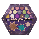 Profusion Cosmetics Written in the Stars Starry Eyes 18-shade eyeshadow palette with colorful, star-themed eyeshadows and variety of finishes.