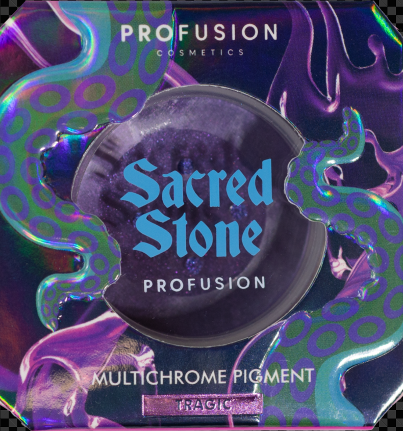 Profusion Cosmetics Sea Witch Pigments eyeshadow with vibrant blue and green shades in a compact container.