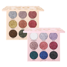 Profusion Cosmetics 20th Anniversary pressed glitter palette with gold eyeshadows and shimmering glitter for eye makeup.