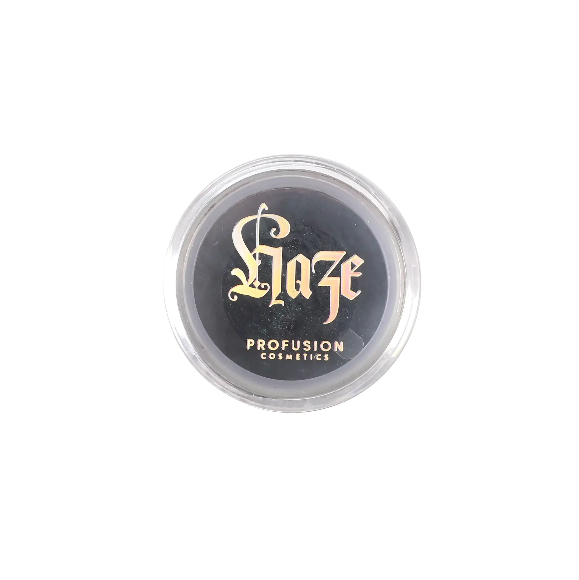 Eyeshadow in Enchanted Forest Dragon Duochrome Mineral Pigment by Profusion Cosmetics, featuring a shimmering, magical green and gold hue.