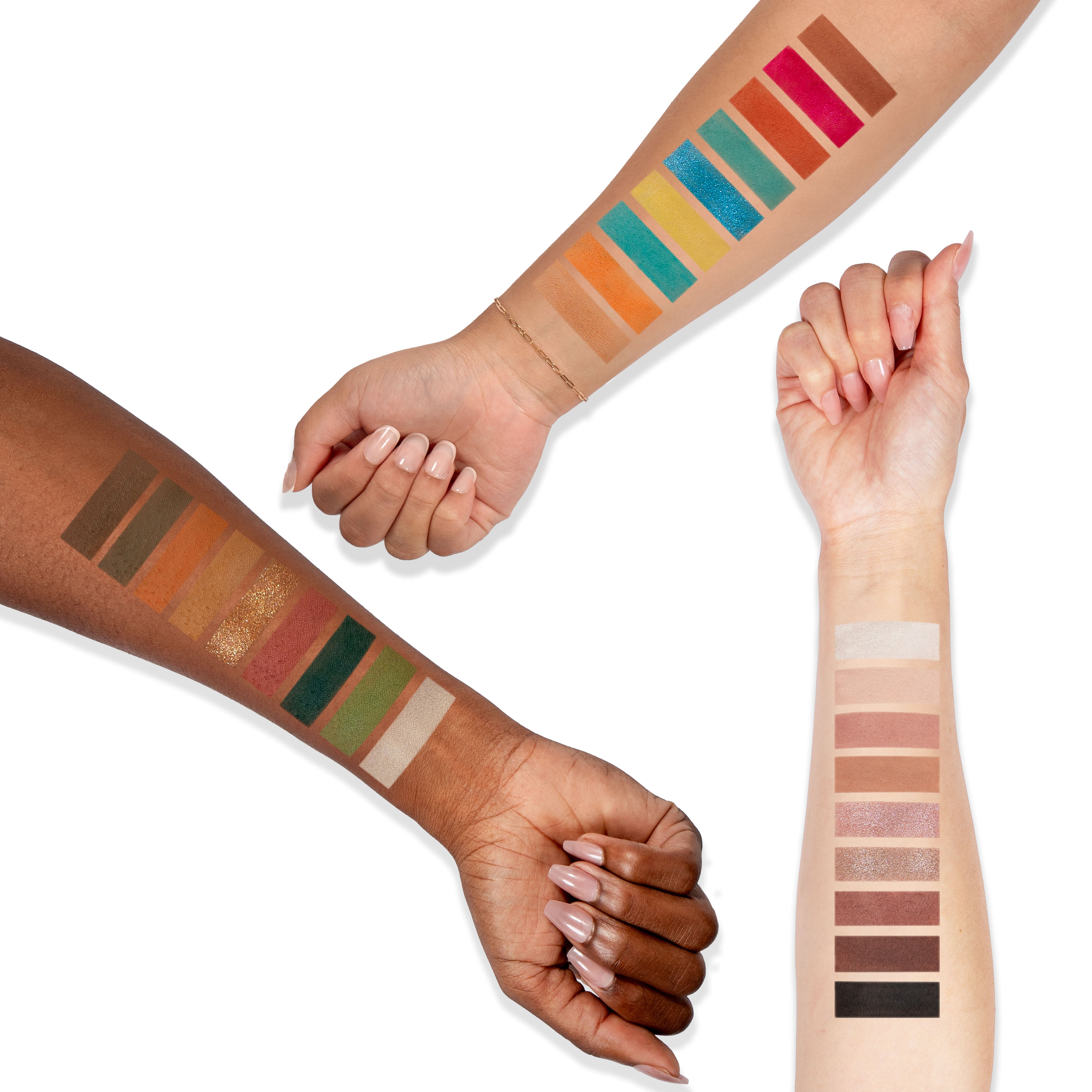 Profusion Cosmetics Artistry On-The-Go eyeshadow palette with neutral and vibrant shades in a portable compact.