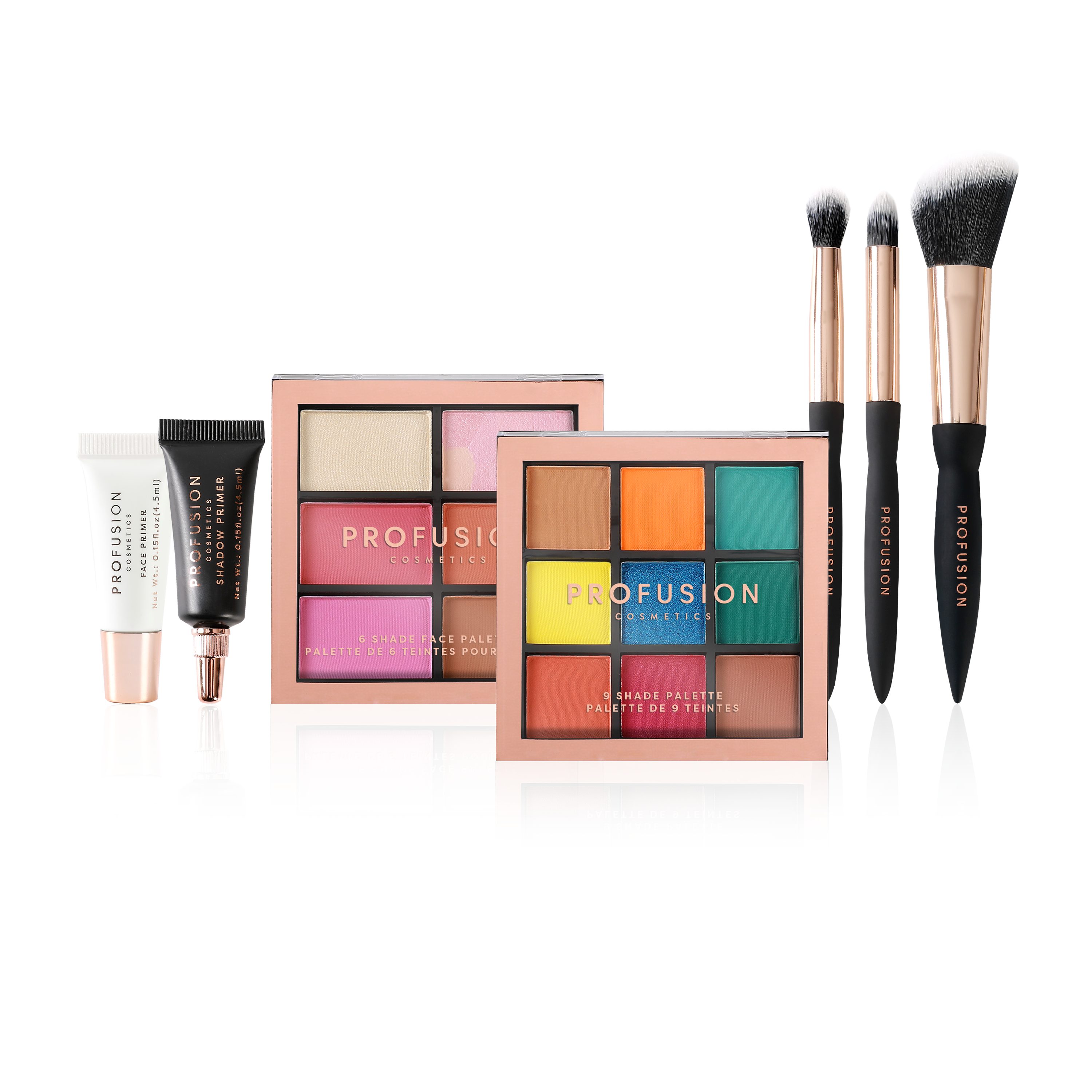 Profusion Cosmetics Artistry On-The-Go eyeshadow palette with colorful shades in a compact for eye makeup.