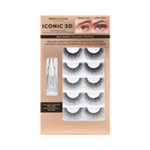 Profusion Cosmetics Iconic 3D faux mink lashes on eyes, showcasing voluminous and natural-looking eyelash extension style.