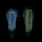 Profusion Cosmetics Metachrome duochromic multichrome pigment and primer for eye makeup, showing vibrant, shifting color effects.