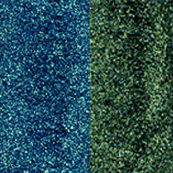 Profusion Cosmetics Metachrome duochrome multichrome eye pigment and primer applied on eyelids, showcasing vibrant shifting colors.