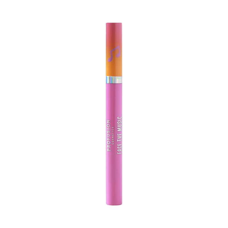 Profusion Cosmetics face stamp with purple musical notes and eyes design, perfect for fun makeup looks and artistic eye expressions.
