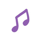 Profusion Cosmetics face stamp with purple musical note design for eyes, featuring a "It's a Vibe" face the music theme.