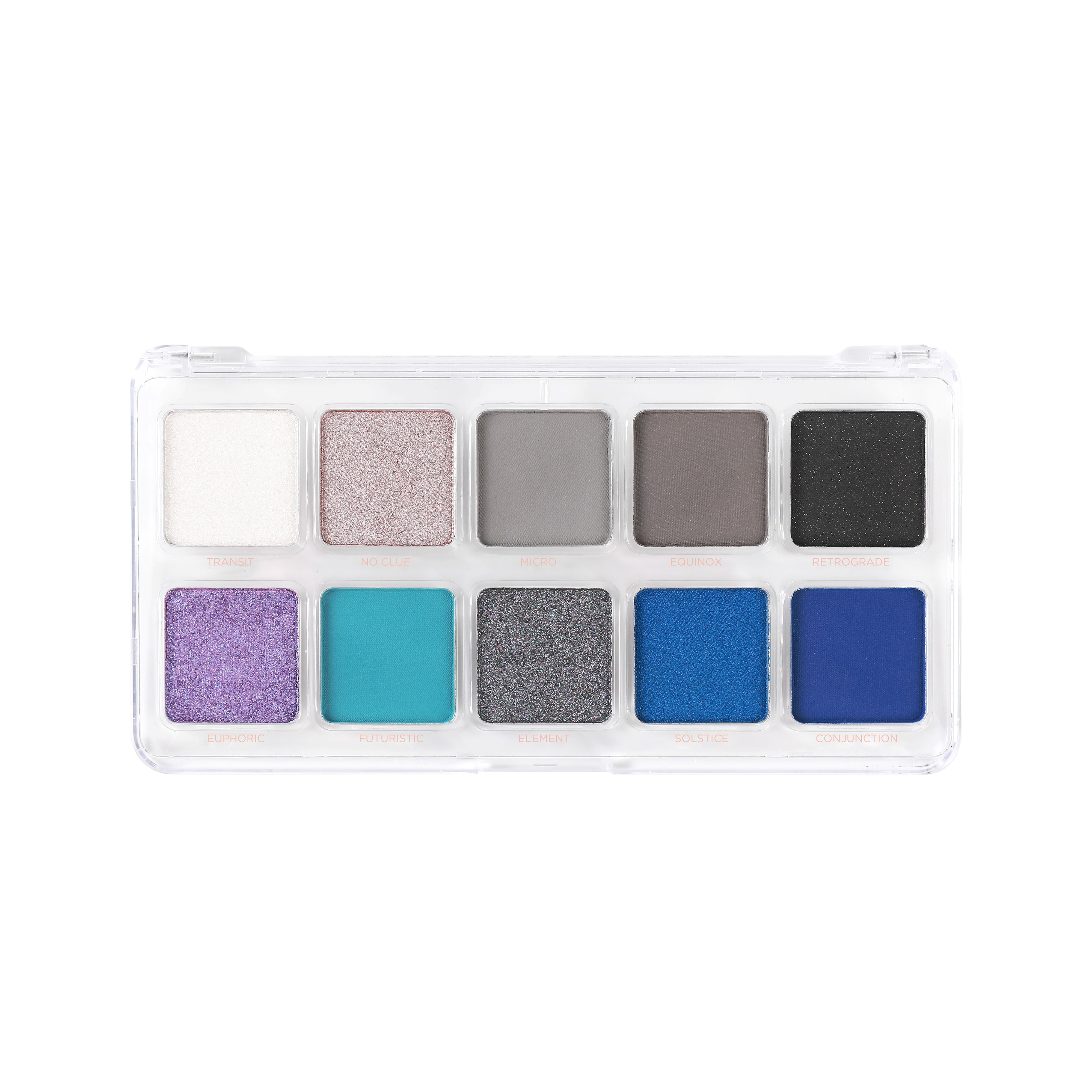 Profusion Cosmetics Essentials 10 Shade Eyeshadow Palette with smoky tones and diverse colors for eye makeup looks.