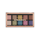 Profusion Cosmetics Essentials 10 Shade Eyeshadow Palette with smoky neutral tones, showcasing color variety and blendable formulas.