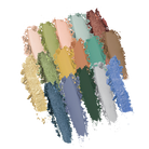 Profusion Cosmetics Artistry 21 Shade Eyeshadow Palette with a variety of colorful eye makeup shades on open palette.