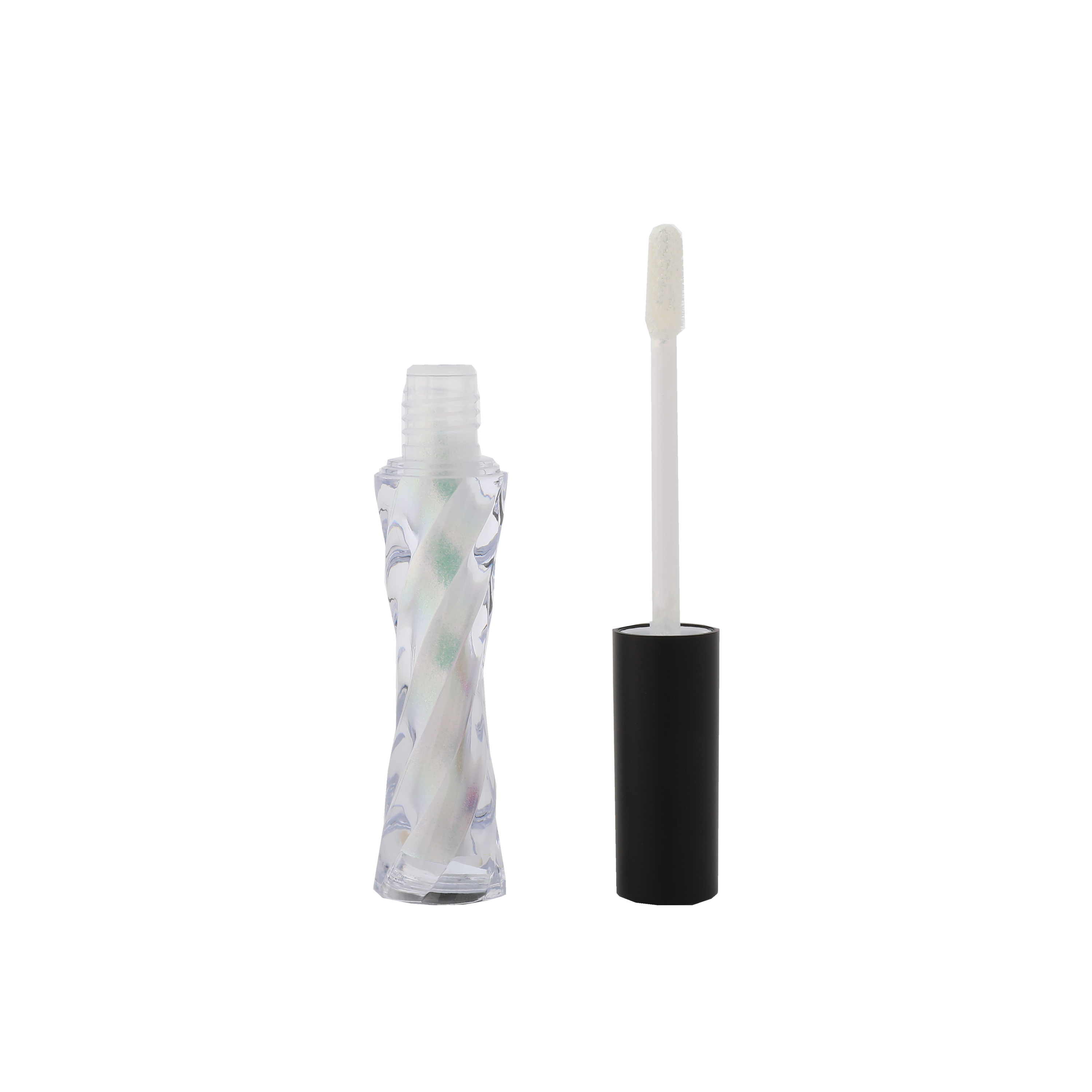 Profusion Cosmetics prismatic chrome liquid eyeshadow with a shimmering, reflective finish on eyelids.