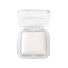 Profusion Cosmetics Holo Beam holographic highlighter on face, showcasing its iridescent, radiant glow for a luminous finish.