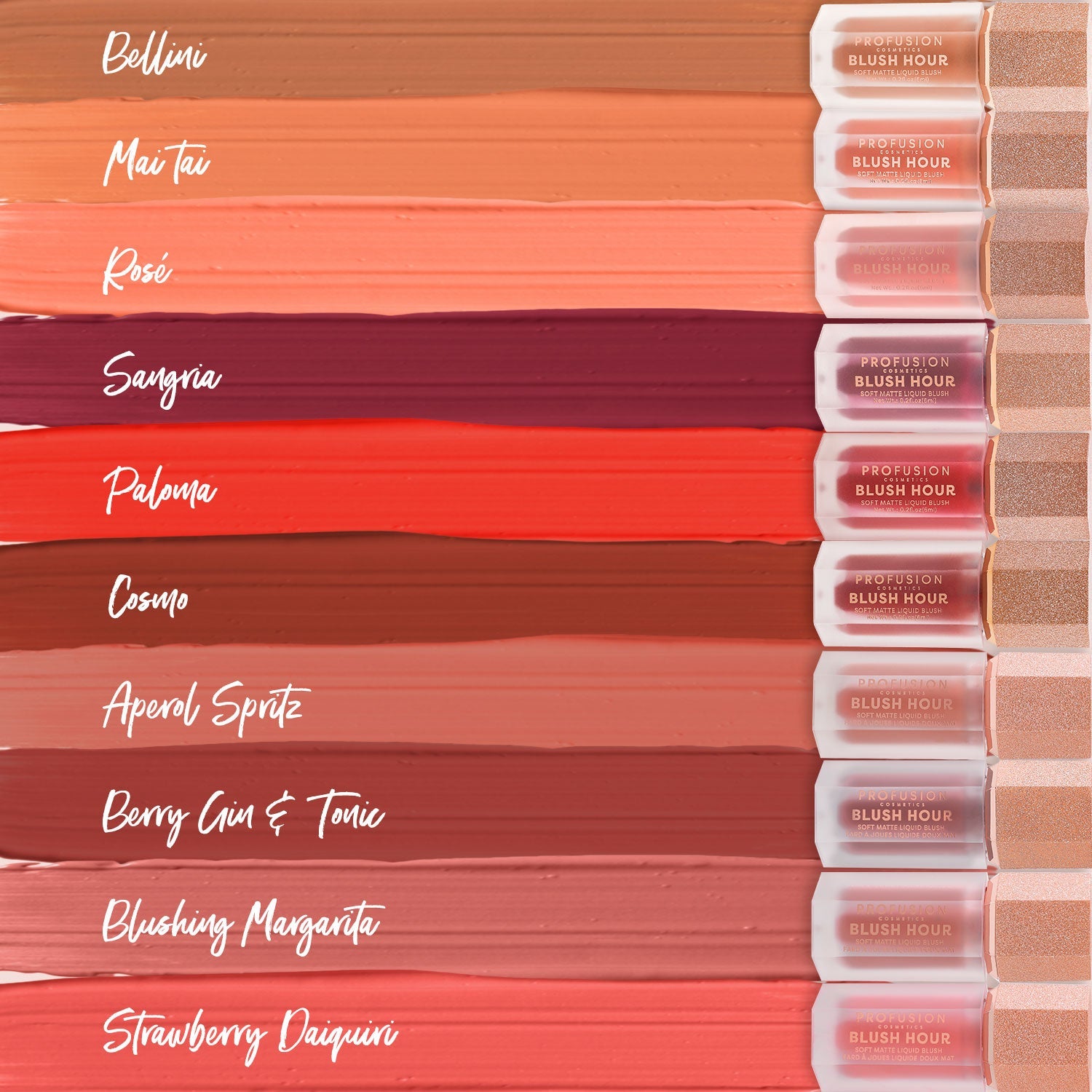 Profusion Cosmetics Blush Hour Soft Matte Liquid Blush on face with a natural pink tint and smooth matte finish.