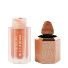 Profusion Cosmetics Blush Hour Soft Matte Liquid Blush in Bellini, showing a smooth, natural pink liquid blush on face.
