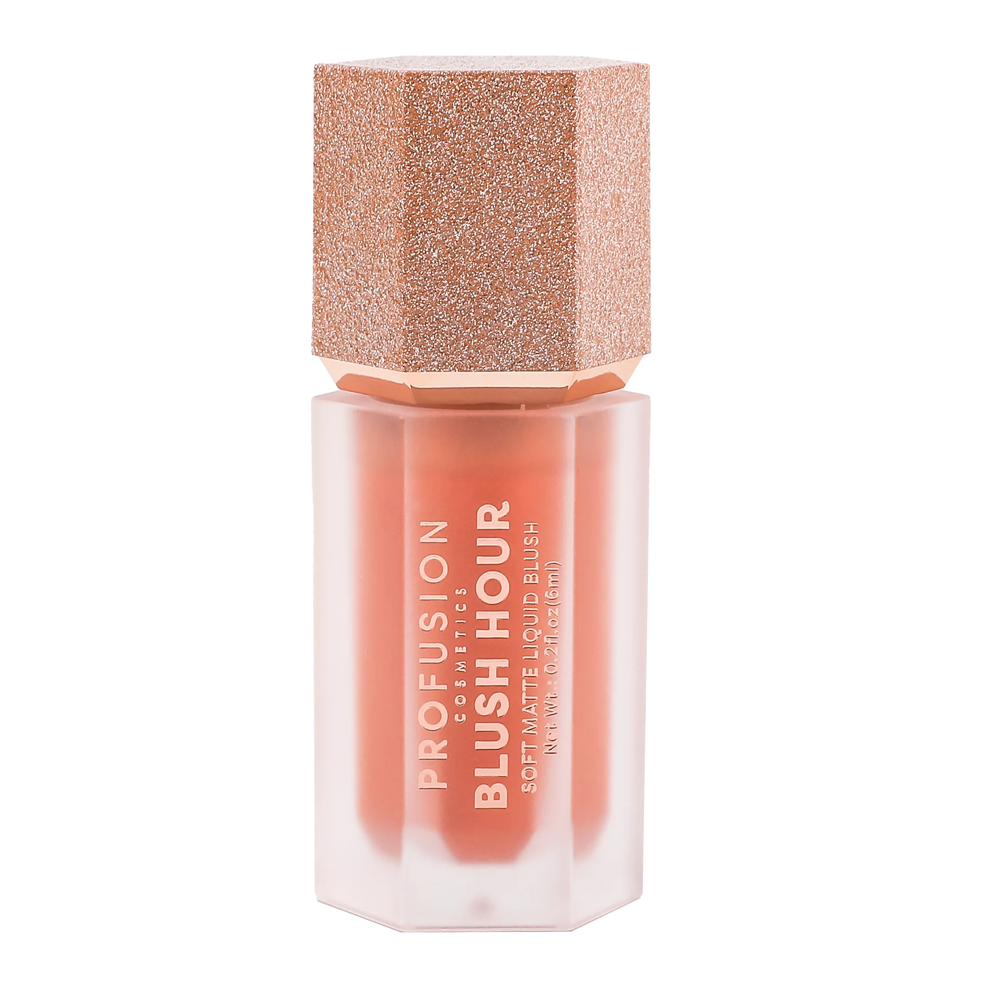 Profusion Cosmetics Blush Hour Soft Matte Liquid Blush on face with a natural pink tint and smooth matte finish.