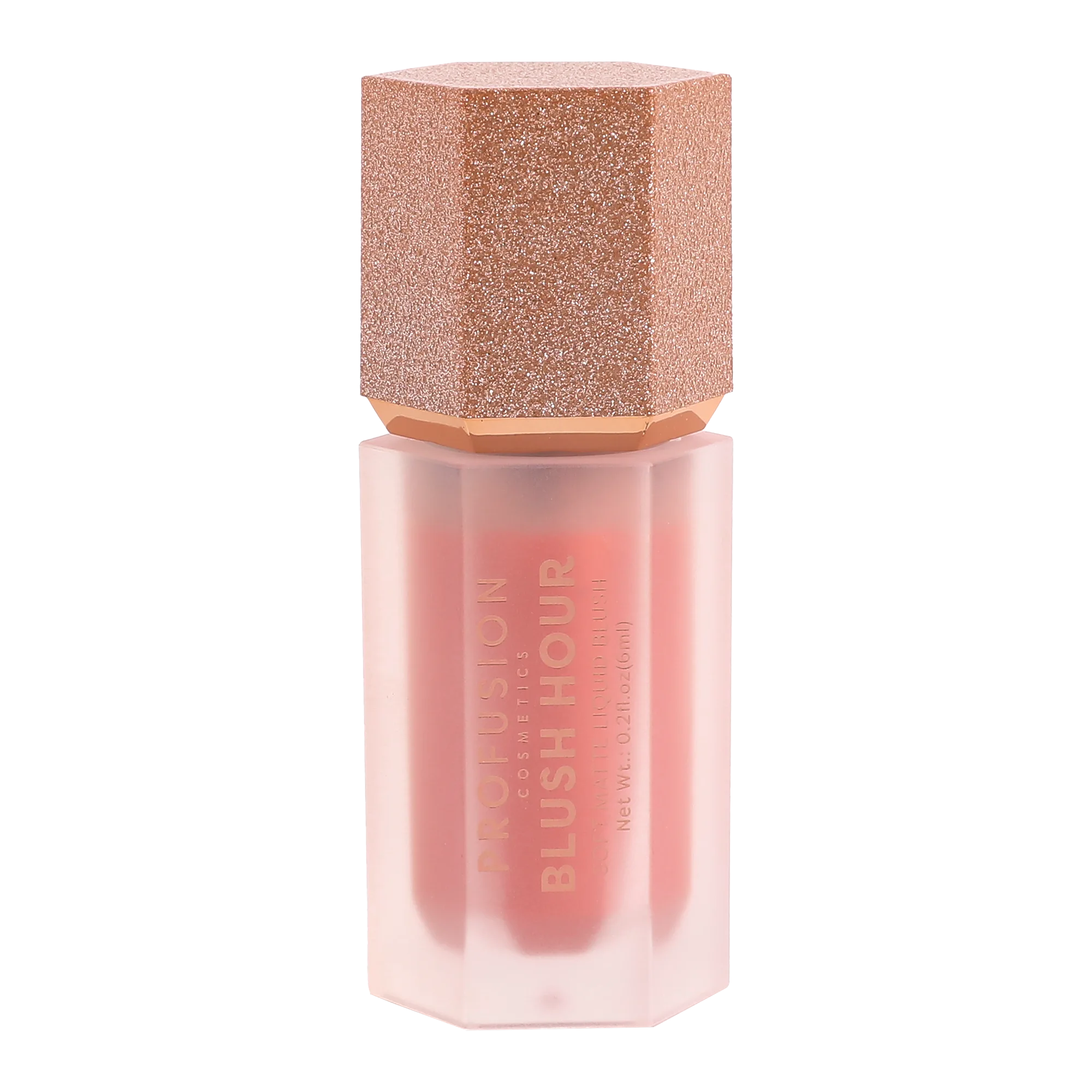 Profusion Cosmetics Blush Hour Soft Matte Liquid Blush in Bellini, face makeup with a smooth, soft matte finish.