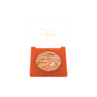 Profusion Cosmetics Apple Swirl Baked Blush, face makeup with swirled pink and peach tones, in a round compact.