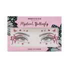 Mystical butterfly face stickers by Profusion Cosmetics featuring vibrant, detailed butterfly designs for creative face decoration