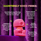 Profusion Cosmetics Monster Bash Graveyard Flush lip and cheek balm in a face product image with vibrant packaging and product details.