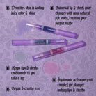 Profusion Cosmetics Mood Gloss color-changing lip and cheek gloss on face, showing its natural, shimmery finish and vibrant hues.