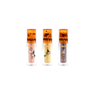 Profusion Cosmetics Peanuts Halloween Magical Wizard Chrome Liquid Topper set on face, featuring vibrant, shimmering face makeup.