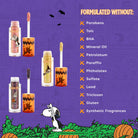 Profusion Cosmetics Peanuts Halloween Magical Wizard chrome liquid face topper set with colorful, shimmering makeup for festive looks