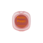 Profusion Cosmetics Petal Perfect Pretty Poppy lip and cheek cream blush in a vibrant pink shade, displayed on a face model.