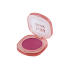 Profusion Cosmetics Petal Perfect Wild Rose lip and cheek cream blush on face, featuring soft pink and rose tones.
