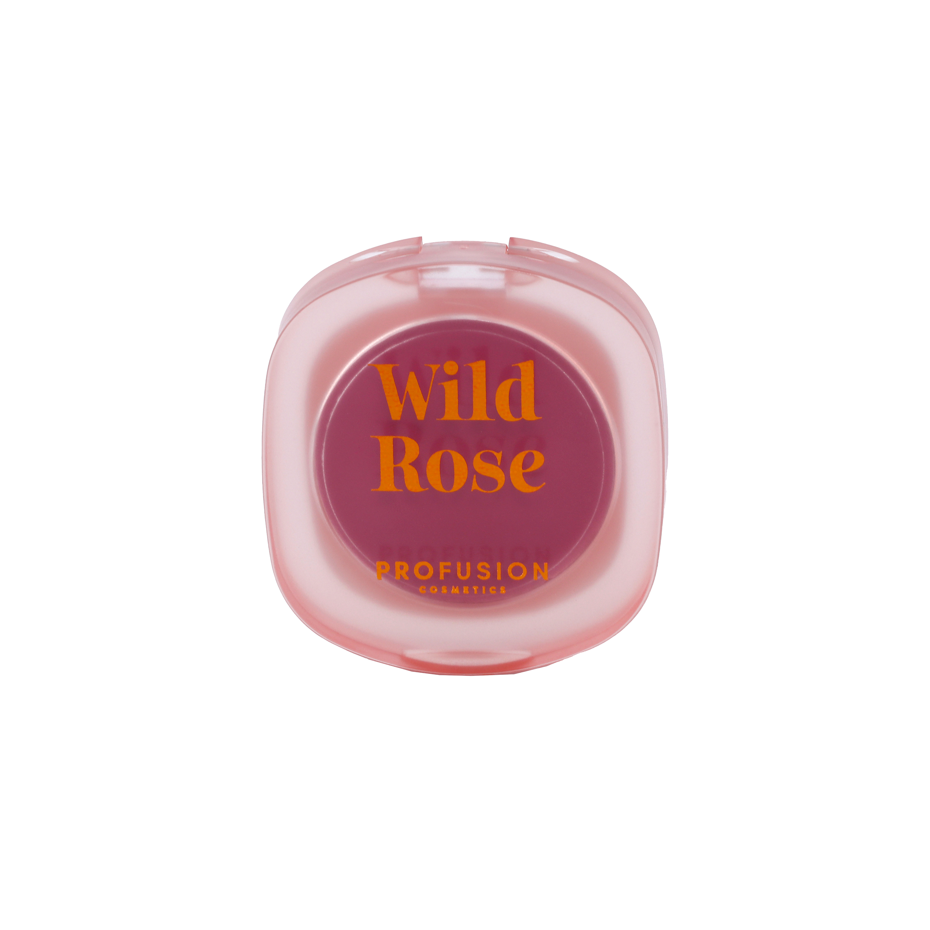 Profusion Cosmetics Petal Perfect Wild Rose lip and cheek cream blush on face, shows natural pink color and smooth texture.