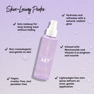 Profusion Cosmetics Totally Set Illuminating Setting Mist spray for face with a clear bottle and fine mist nozzle.