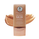 Profusion Cosmetics Feel Good Skin Hydrating Skin Perfector for face, with a light, natural finish on fair skin.