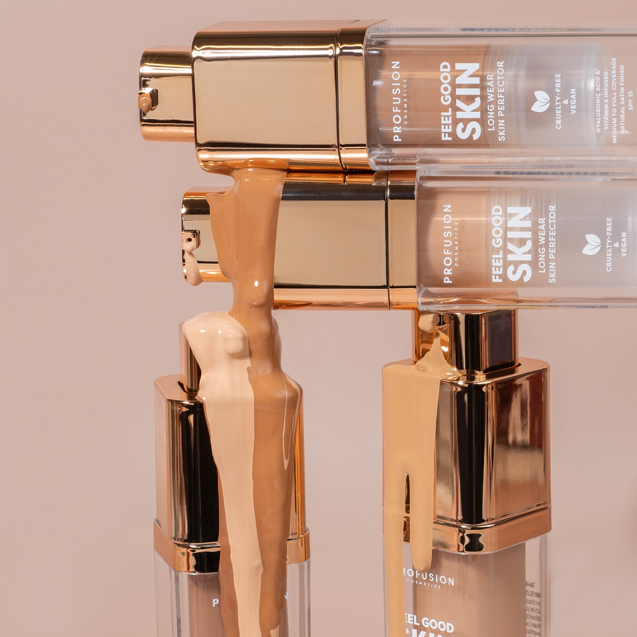 Profusion Cosmetics Feel Good Skin Long Wear Skin Perfector face product in fair shade, designed for a natural, smooth complexion.