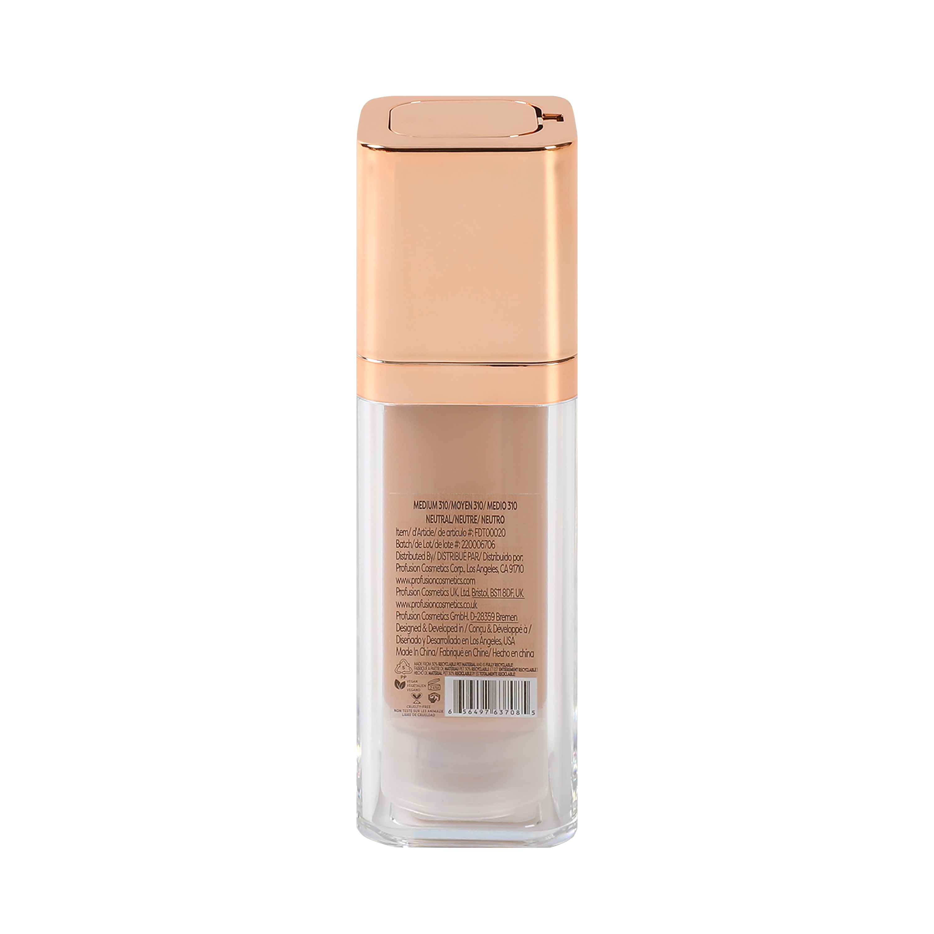 Profusion Cosmetics Feel Good Skin Long Wear Skin Perfector face product in fair shade, showing smooth, natural-looking skin finish.