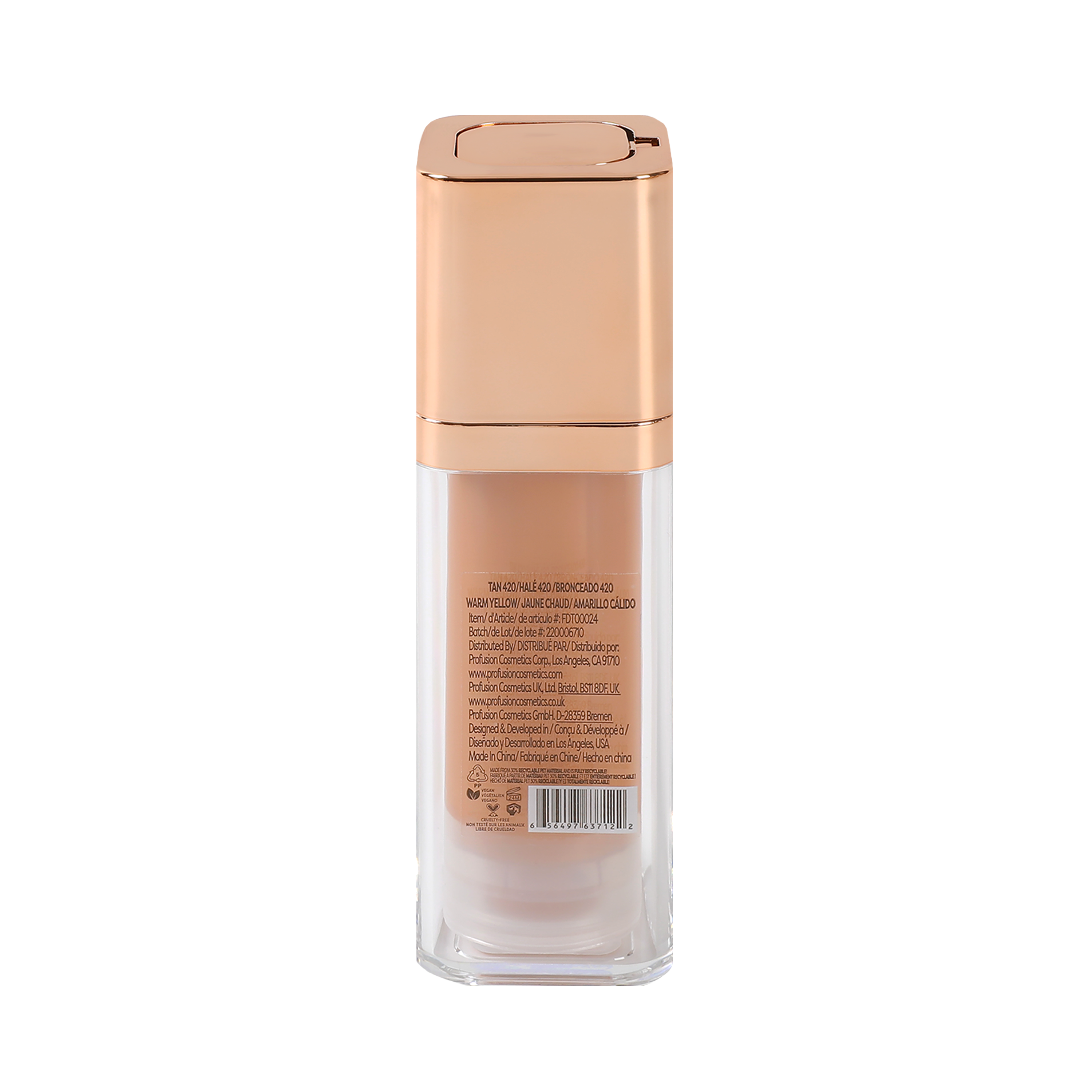 Profusion Cosmetics Feel Good Skin Long Wear Skin Perfector face makeup in fair shade, smooth and natural finish.