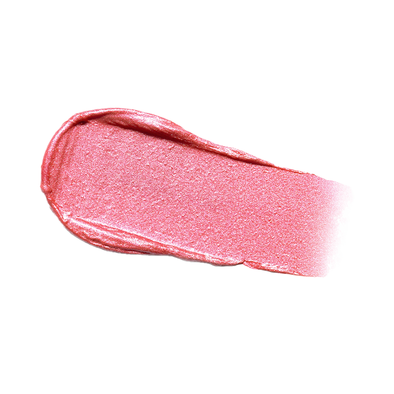 Profusion Cosmetics Shimmer Hour Liquid Blushlighter on a face, showing a peach-toned, luminous blush and highlighter blend.