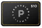 Profusion Cosmetics gift card showing a $5 USD value, ideal for gifting or store credit.