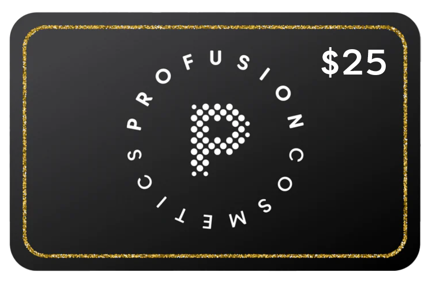 Profusion Cosmetics gift card, USD $5, presented in a sleek design, ideal for gifting beauty products or services.