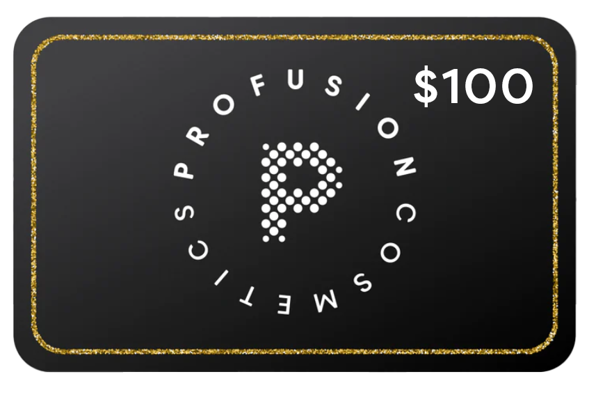 Profusion Cosmetics gift card worth $5 US, featuring brand logo and design, ideal for gifting or online shopping.