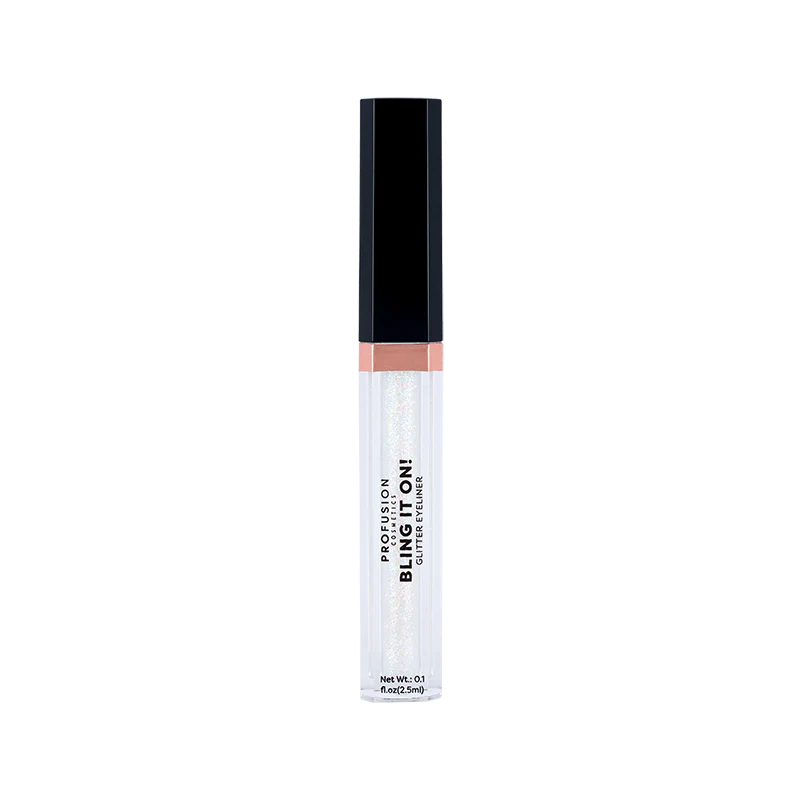 Profusion Cosmetics Bling It On Glitter Eyeliner in Gold Rush with shimmering gold glitter and precise applicator for bold eye looks.