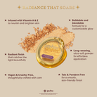 Profusion Cosmetics Harry Potter Holiday Golden Snitch™ highlighter with shimmering gold finish, designed for luminous skin glow.