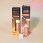 Profusion Cosmetics Ray of Sunshine Liquid Highlighter showing a shimmering, golden liquid highlighter in a clear bottle.