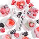 Profusion Cosmetics Frosted Kiss Cooling Plumping Lip Gloss in icy nude shade, glossy and smooth on the lips.