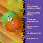 Profusion Cosmetics Peanuts Halloween apple bobbing overnight lip mask applied to lips, featuring fun Halloween-themed packaging and design.
